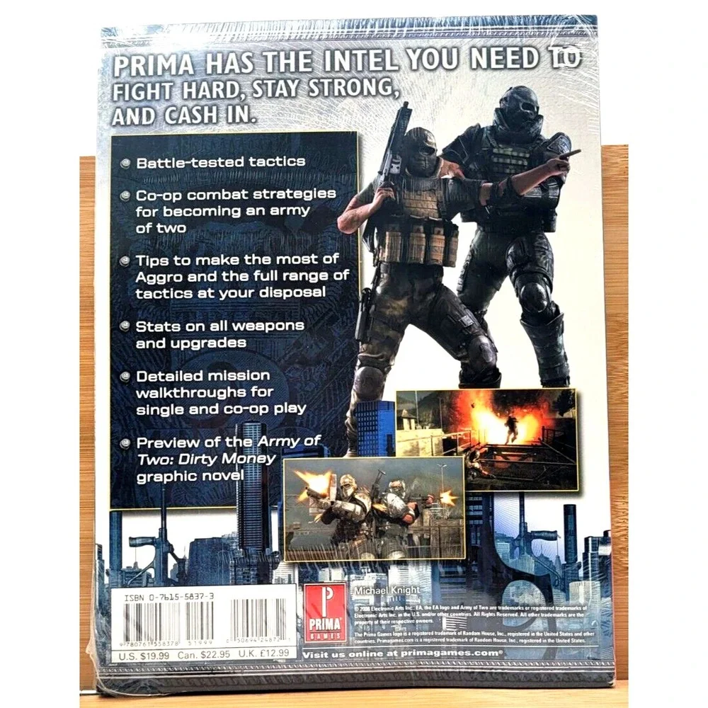 ARMY OF TWO PRIMA OFFICIAL GAME STRATEGY GUIDE NEW‎ SEALED XBOX 360 PS3